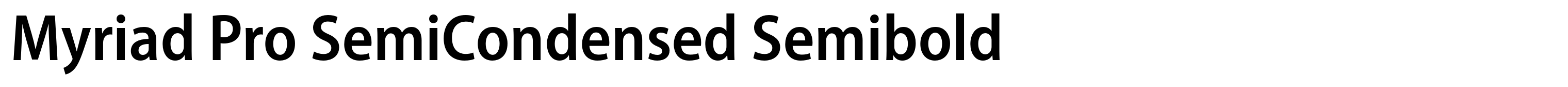 Myriad Pro SemiCondensed Semibold
